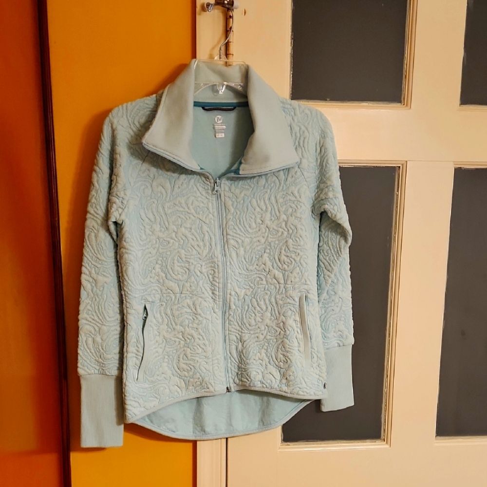 Merrell Women's Selectwick Mint Blue Green Textured Pattern Jacket Size M